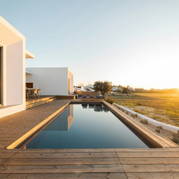 Modern villa with pool and deck